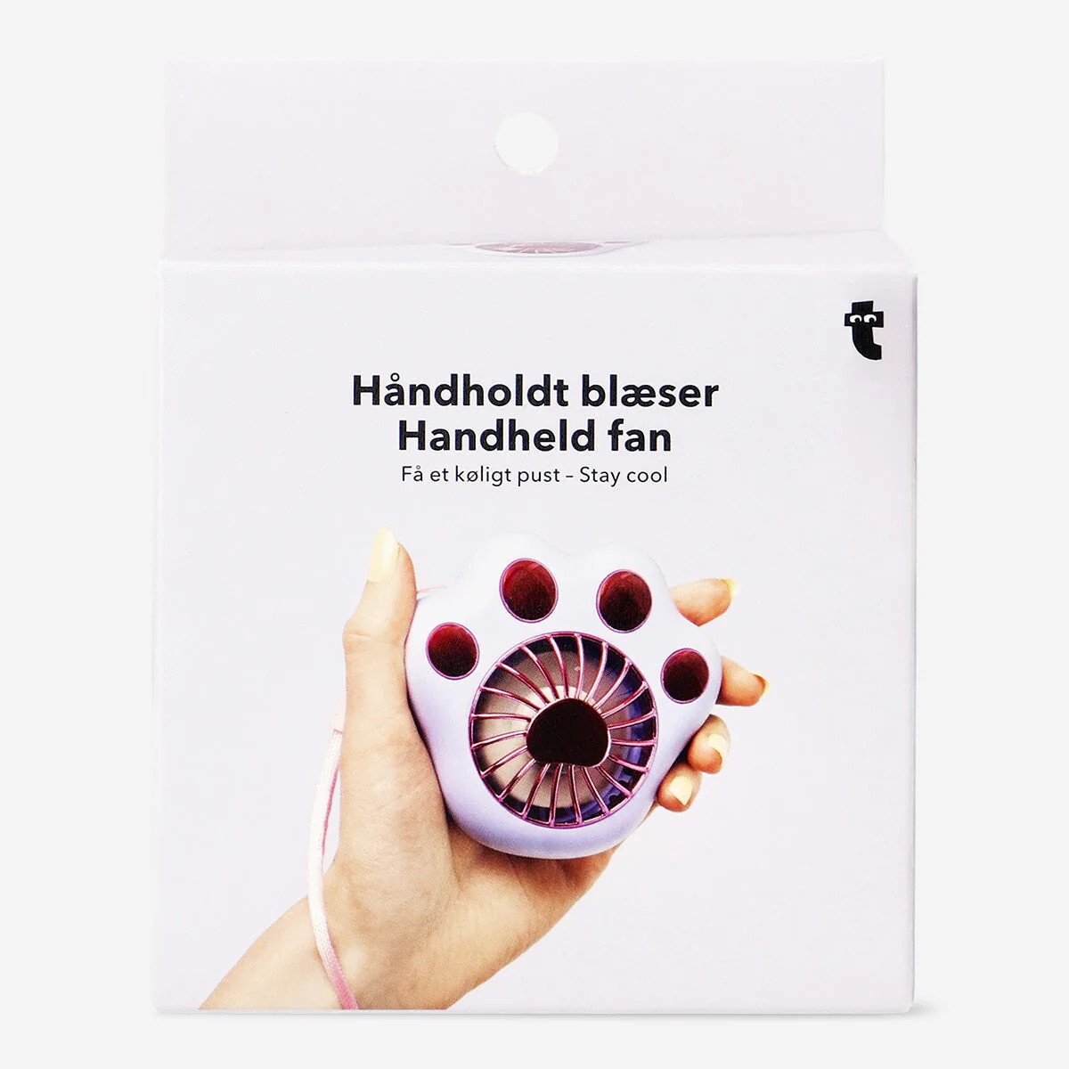Håndholdt ventilator formet som en pote