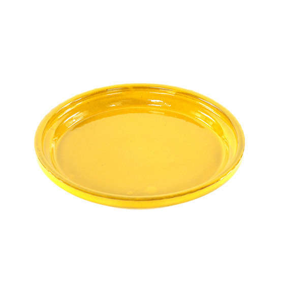 Soucoupe d'intérieur en terre cuite émaillée Ibiza Sunshine Ø 23cm