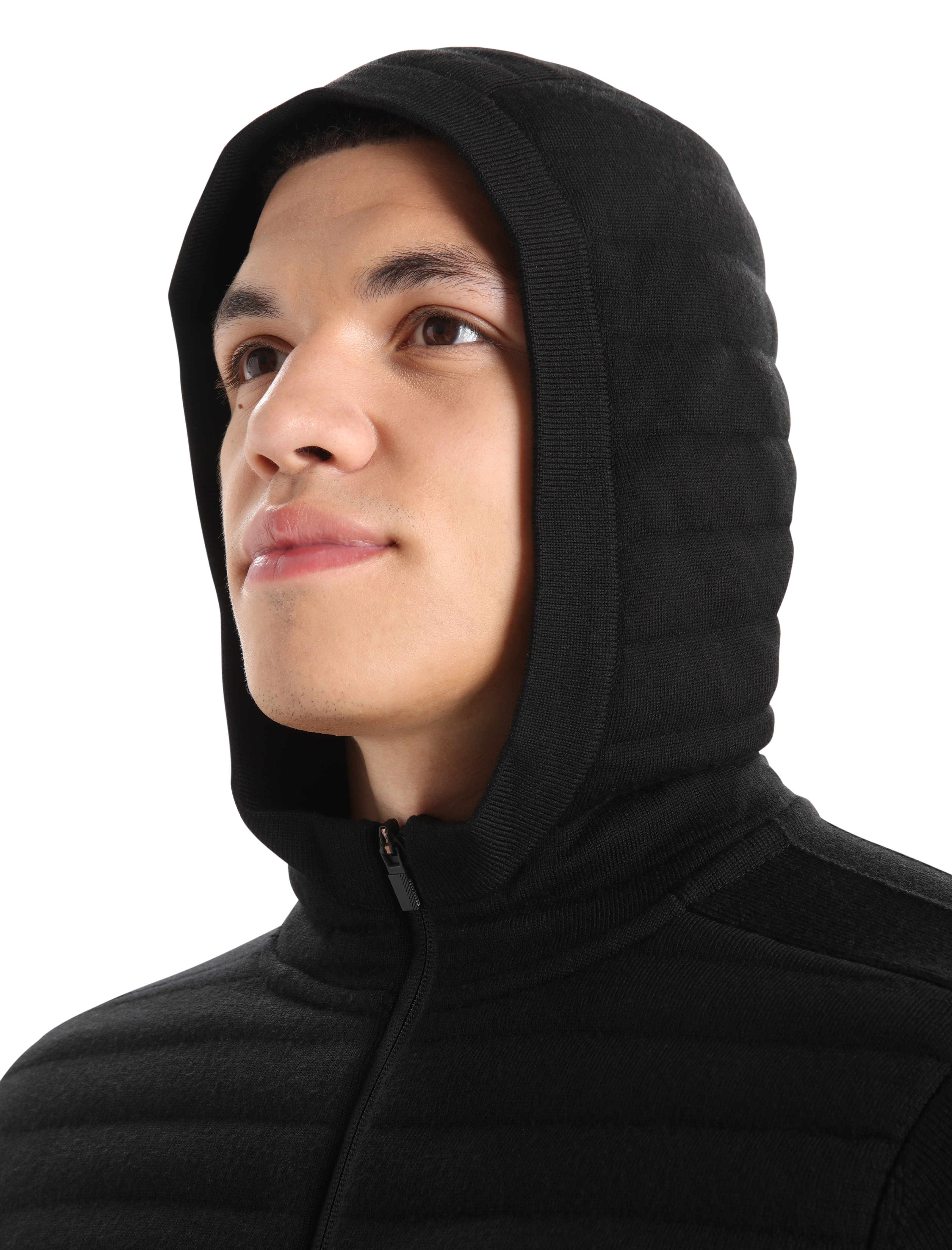 M ZoneKnit LS Zip Hood