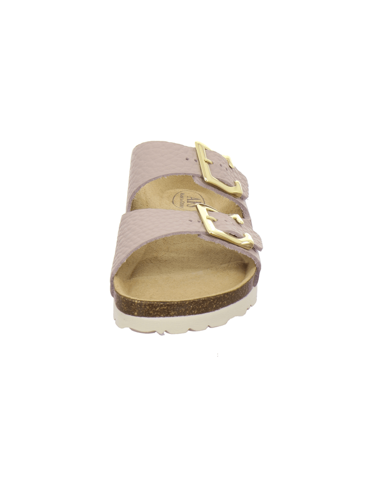Pantoletten Damen Zweischnaller beige