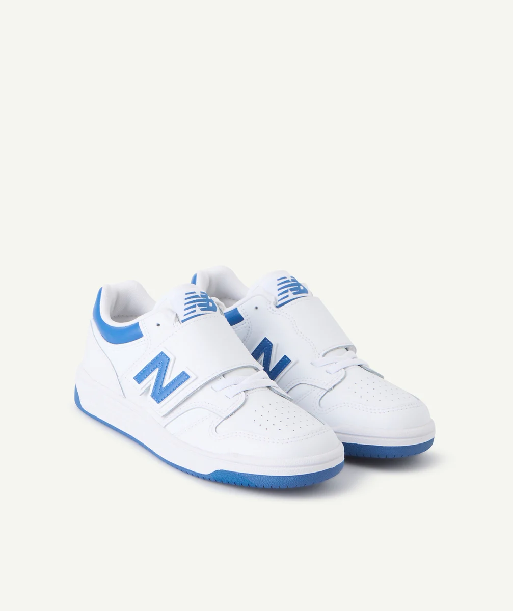 NEW BALANCEBASKETS À LACETS 480 ENFANT BLEU ET BLANC