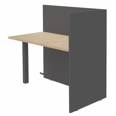 Banque d'accueil Retour direct haut OLA - L122,5 x H112 x P62,5 cm - structure carbone, plateau chêne clair