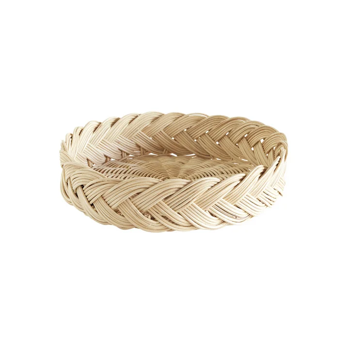 OYOY - Maru Tablett, Ø 27 cm, Rattan natur