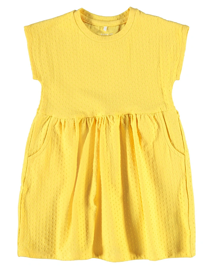 Kurzarm-Kleid NMFDORTE in sunset gold