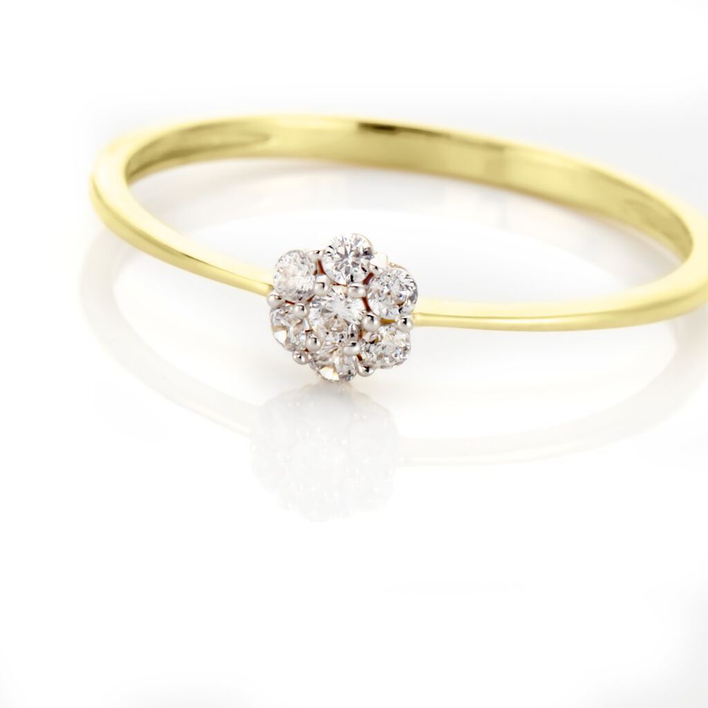 Bague Solitaire Maggeline Or Jaune Oxyde