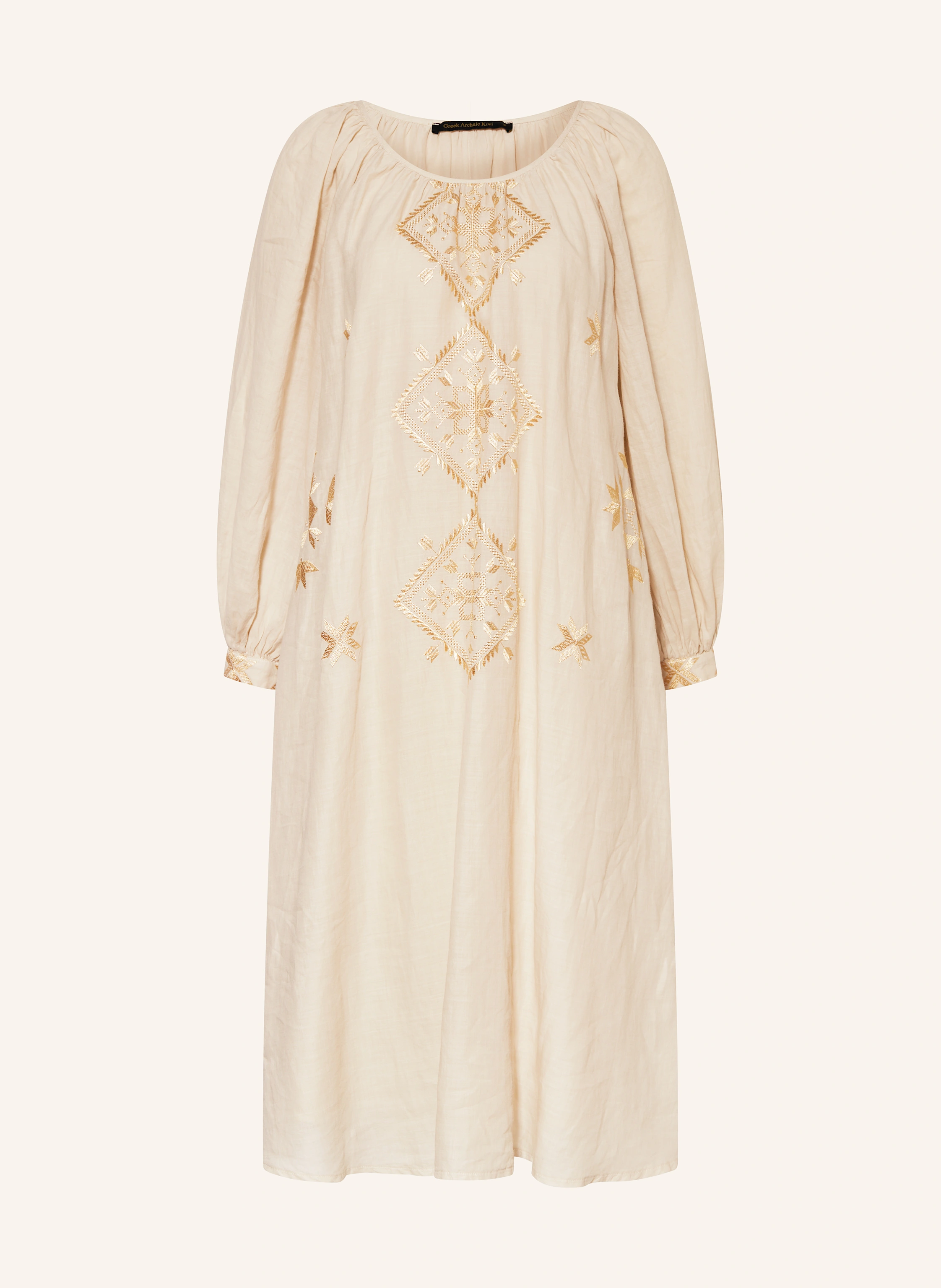 Greek Archaic Kori Strandkleid LEFKADA mit Glitzergarn