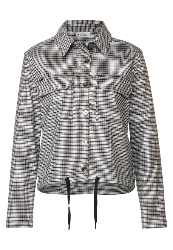 Karojacke mit Tunnelzugband - deep blue