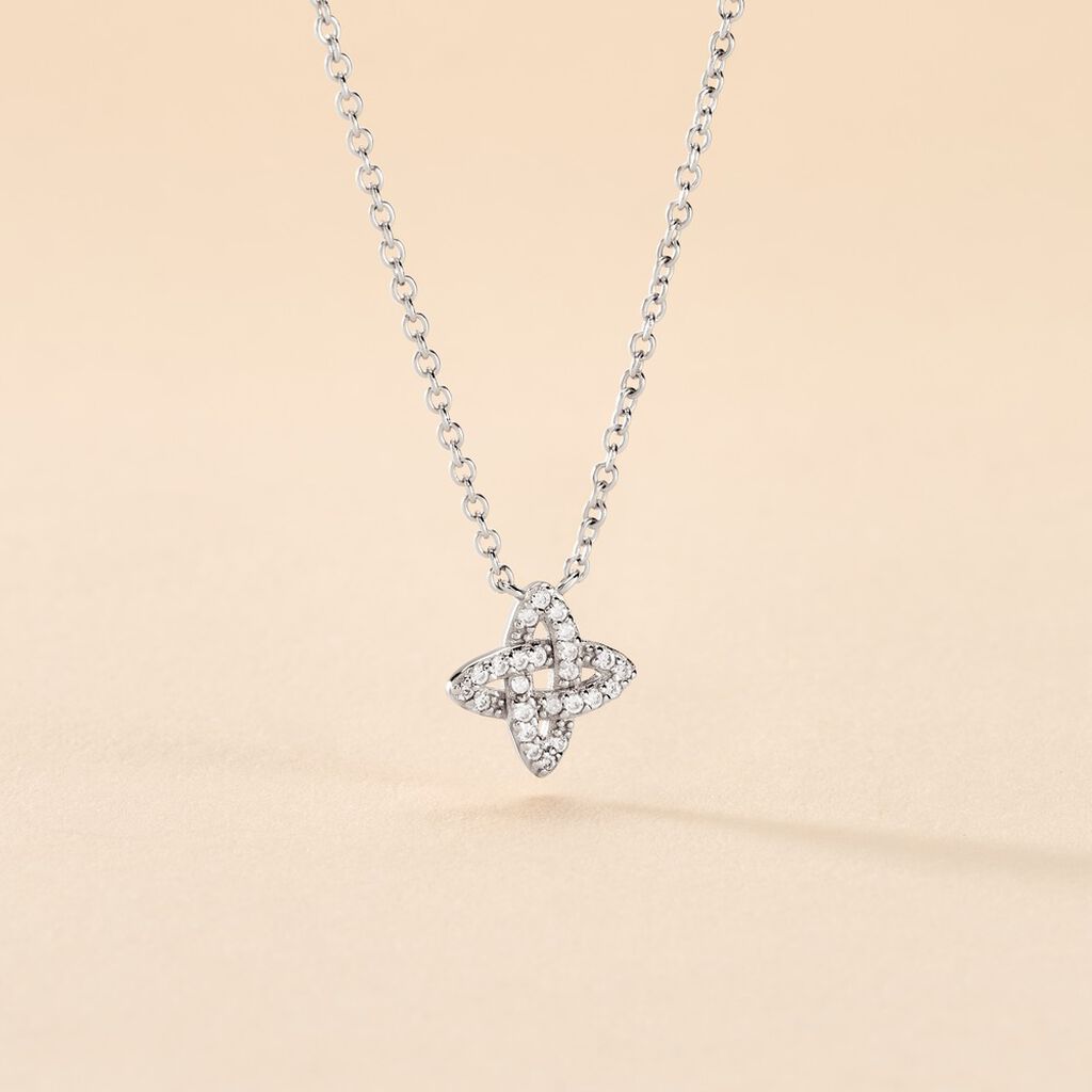 Collier Pleiades Argent Blanc Oxyde De Zirconium
