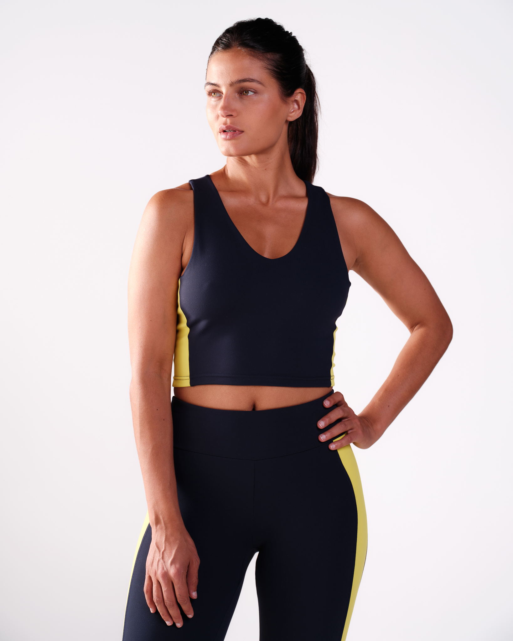 LEVITY Second-Skin Crop Top Navy