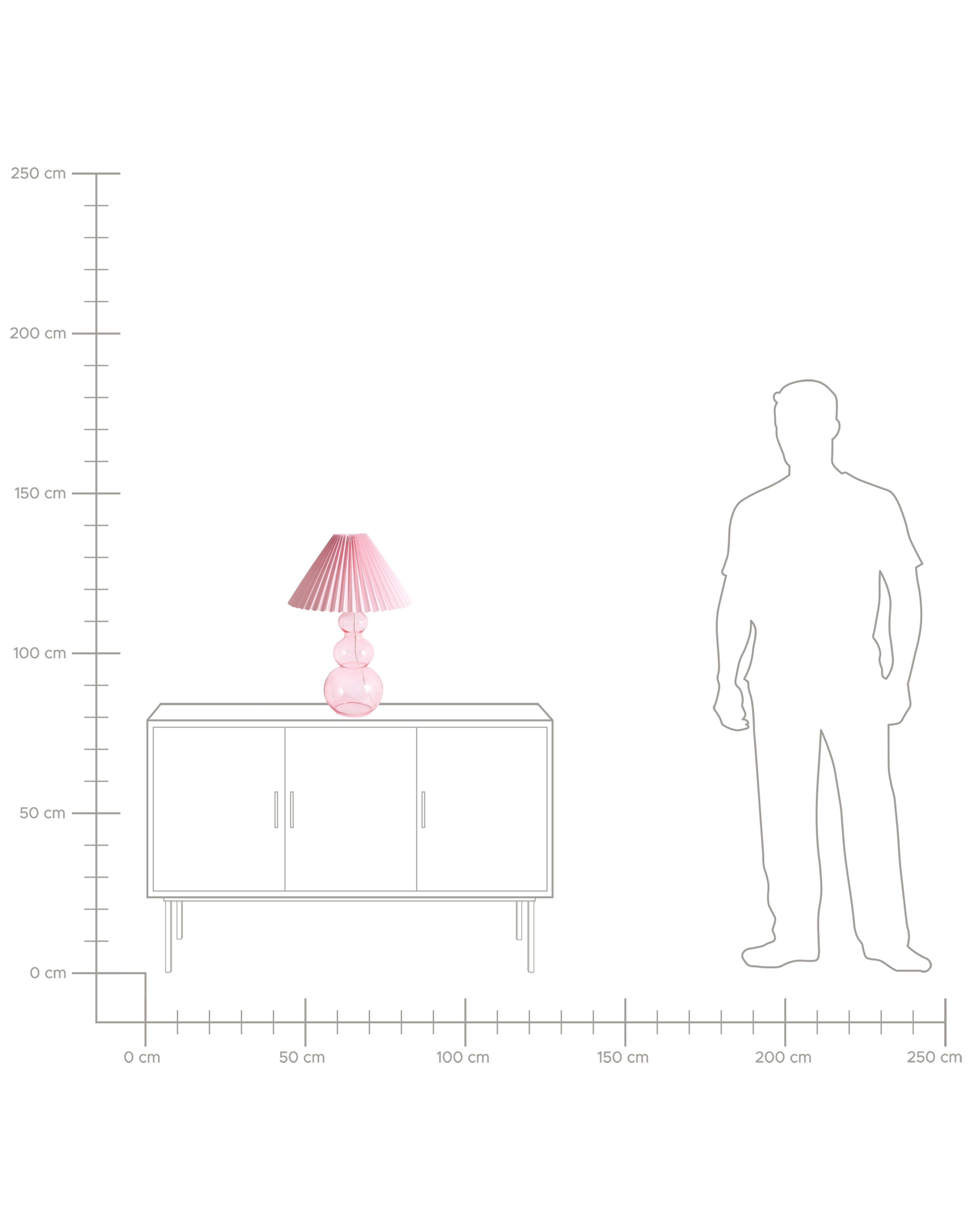Tafellamp SENGWA Glas Roze