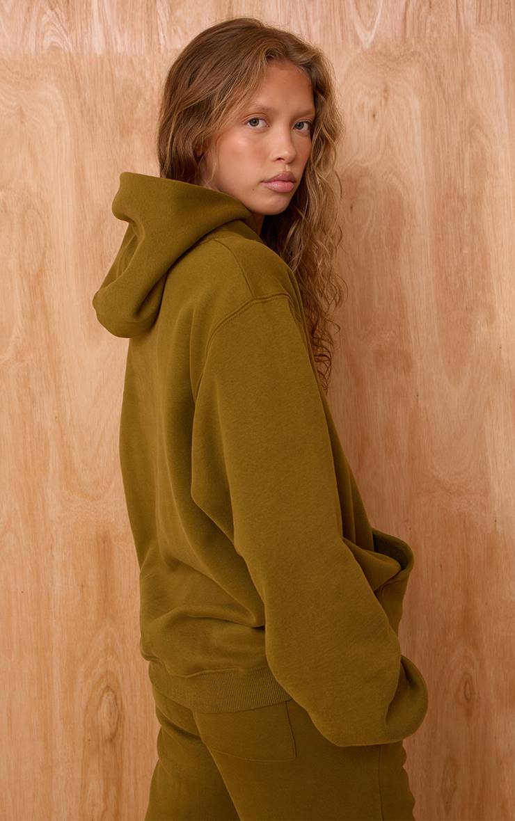 Vert Olive Sweat À Casynthétiqueche Oversize En Molleton