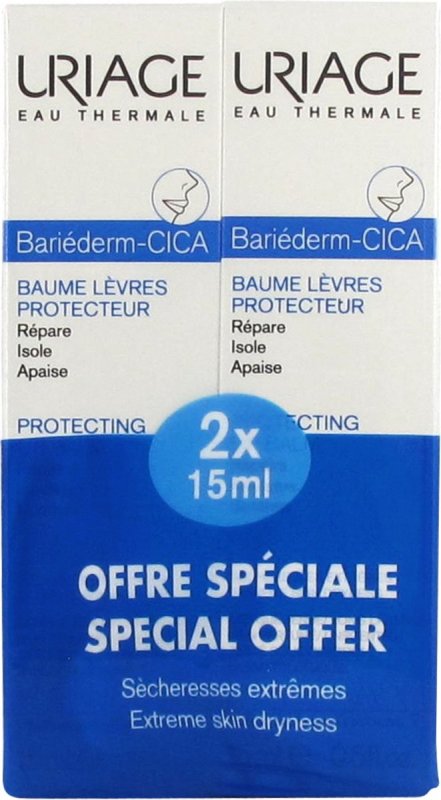 Uriage Bariéderm Cica Lips Protecting Balm Duopack 2 Stuks