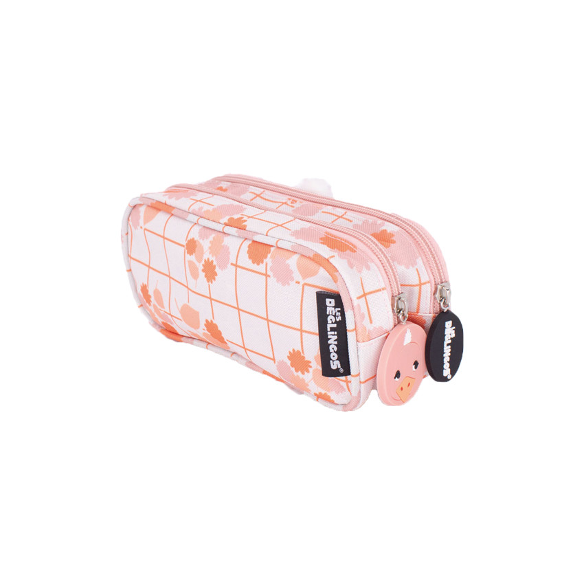 Trousse scolaire 2 compartiments - Pomelos l'autruche