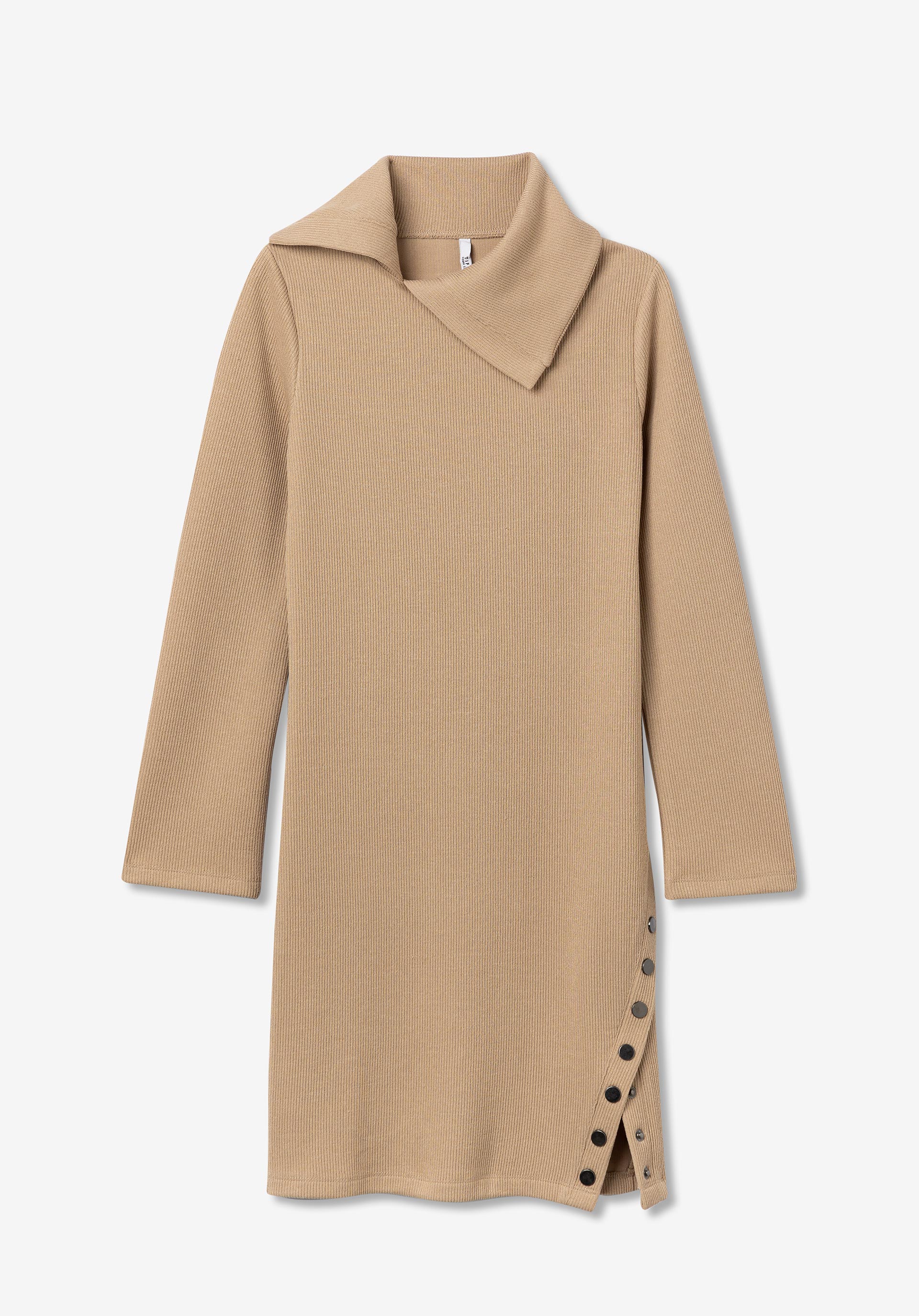 Vestido Canelado com Molas