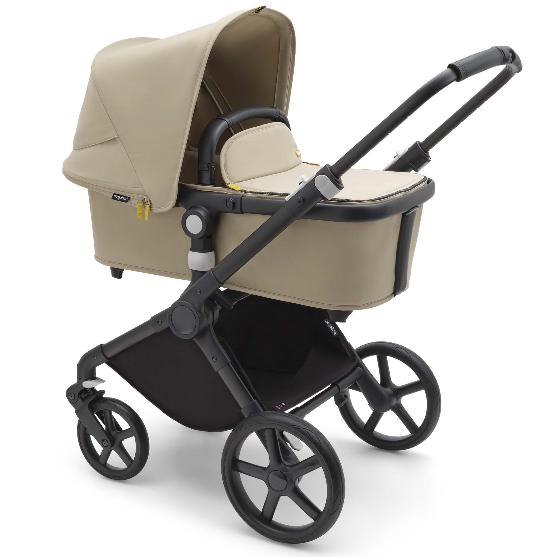 Bugaboo Fox Cub Black Desert Beige - kinderwagens - Prénatal