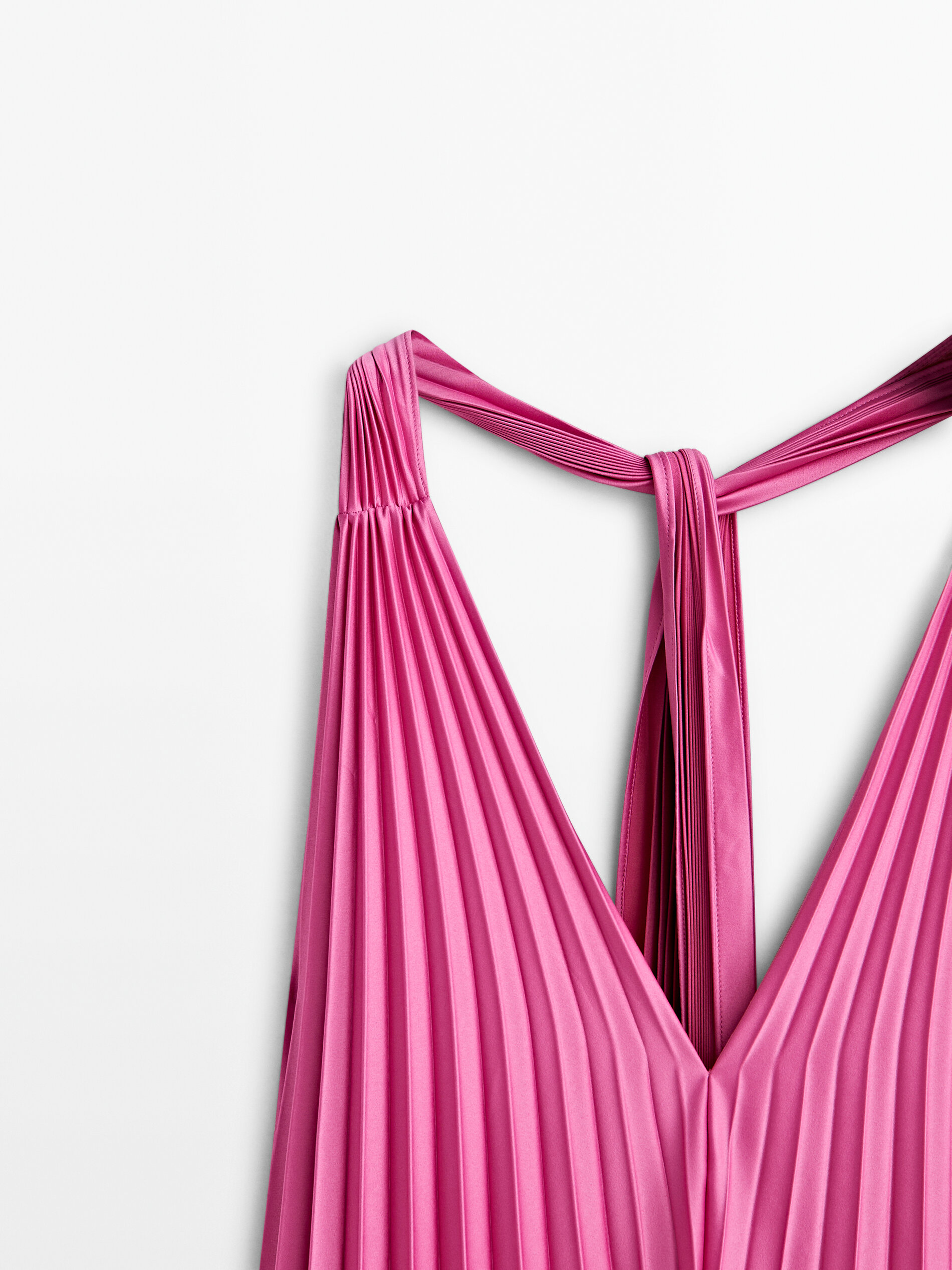 Vestido plissado amplo - Studio - ROSA