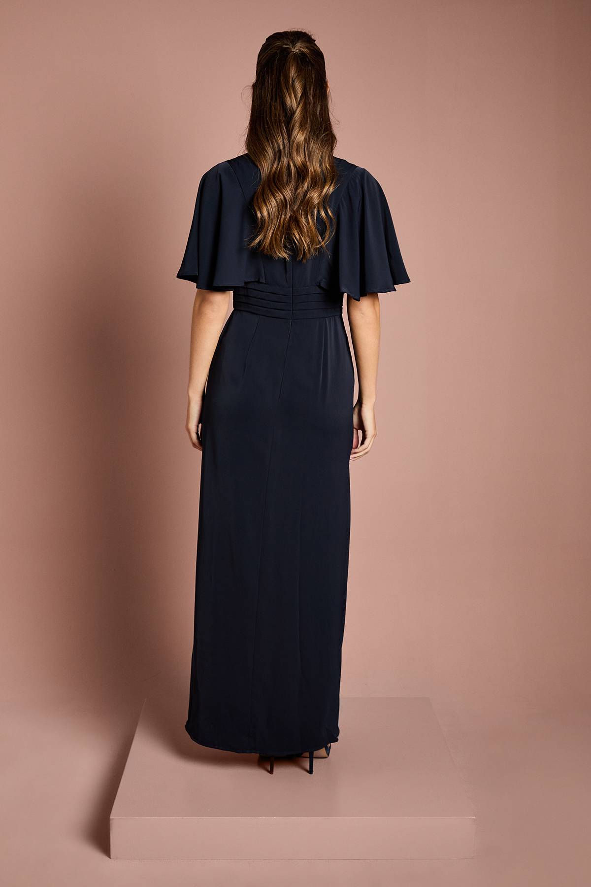 Coast Robe de Demoiselle d'Honneur à Col V et Manches Volantées