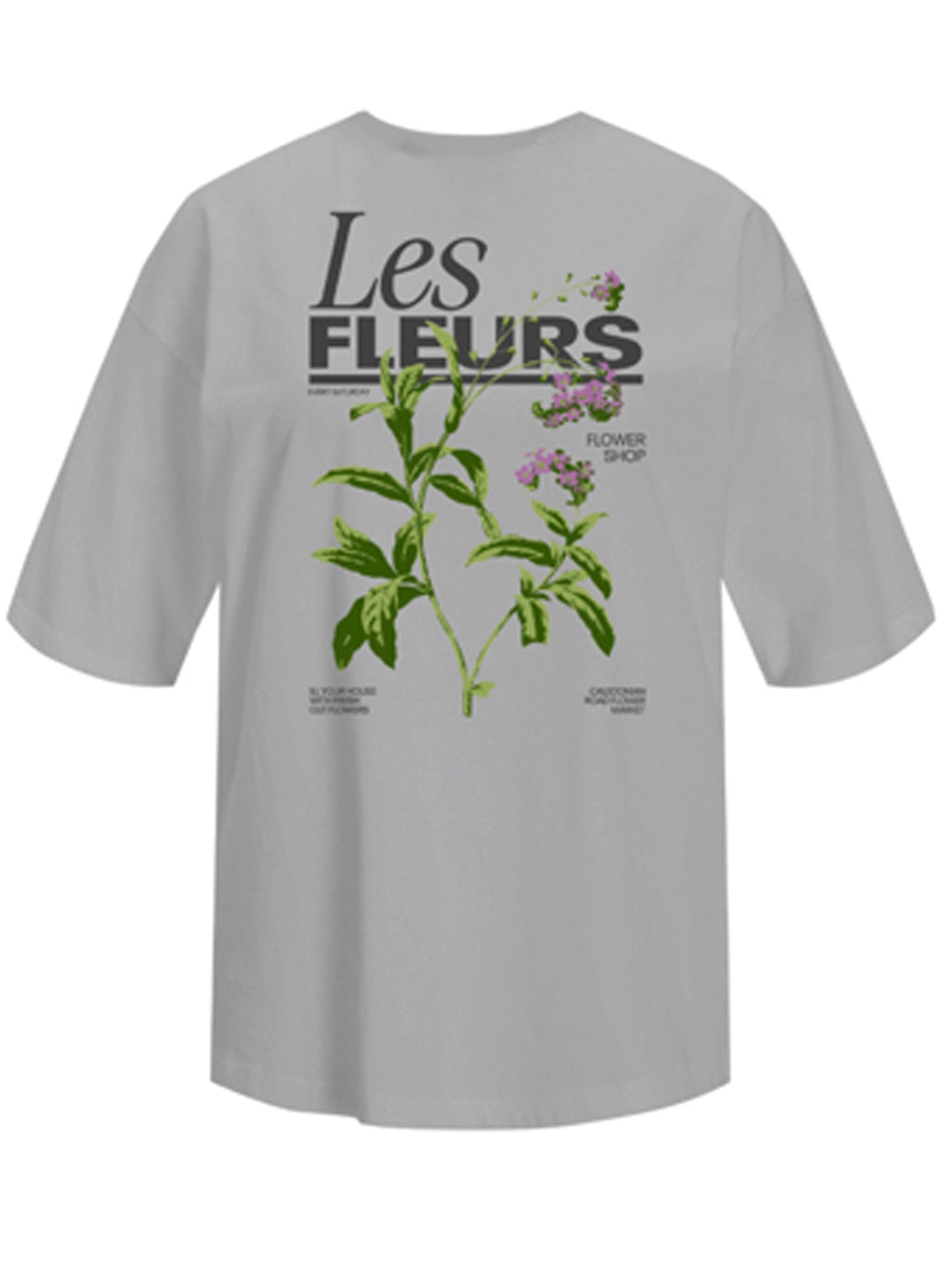 Jjxx Jxmillow Loose Ss Tee 4810440 ultimate grey les fleurs