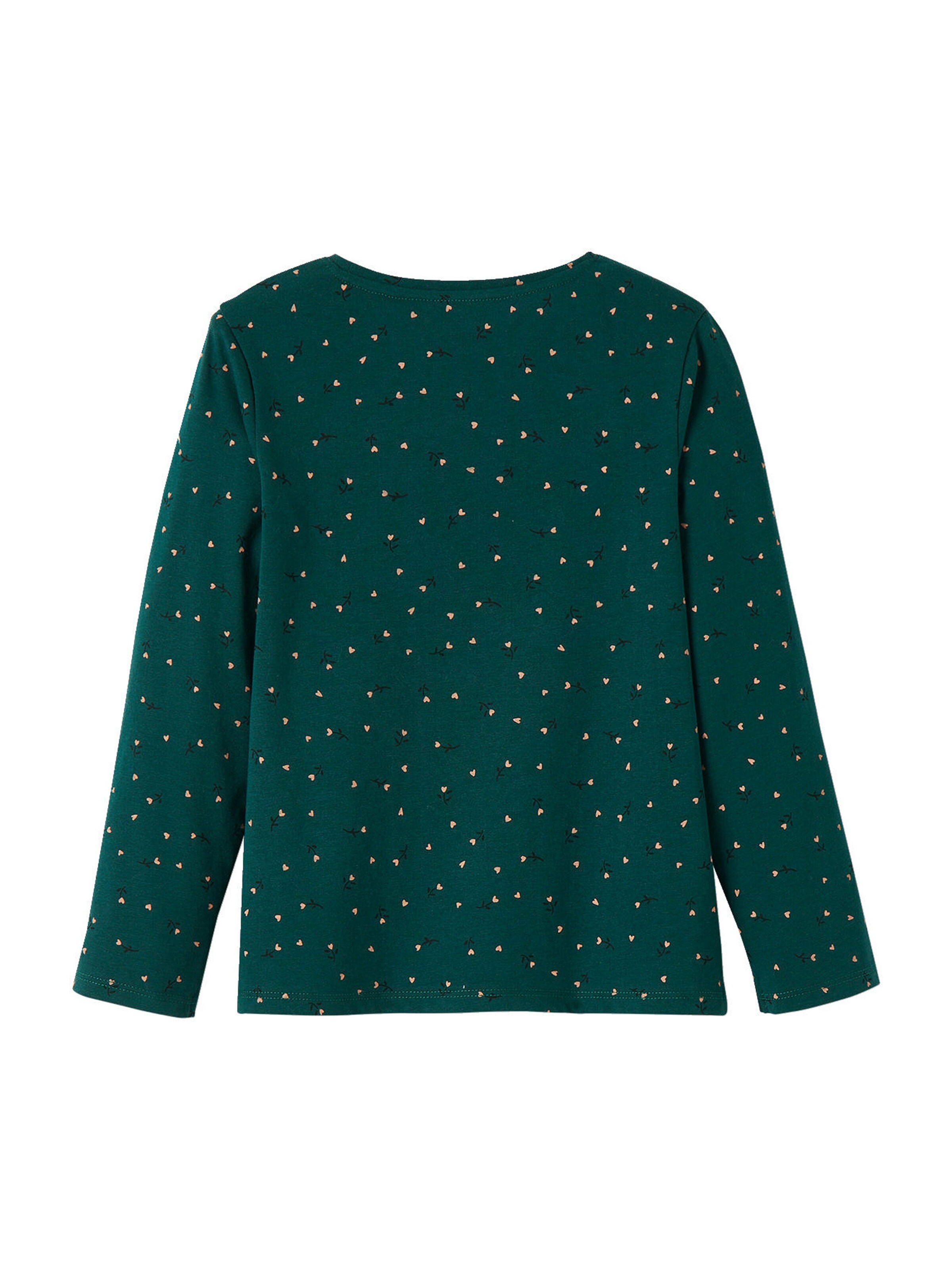 Vertbaudet Mädchen Shirt mit Reliefschrift dunkelgrün