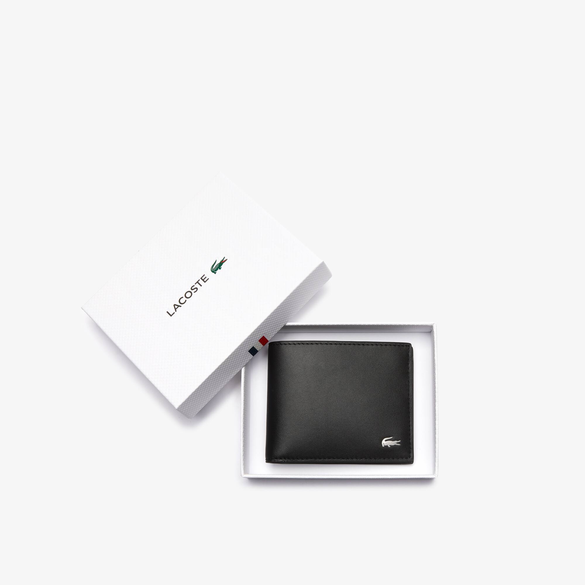 Herren-Brieftasche FG aus Leder für sechs Karten Brieftaschen - Schwarz - Lacoste - Herren