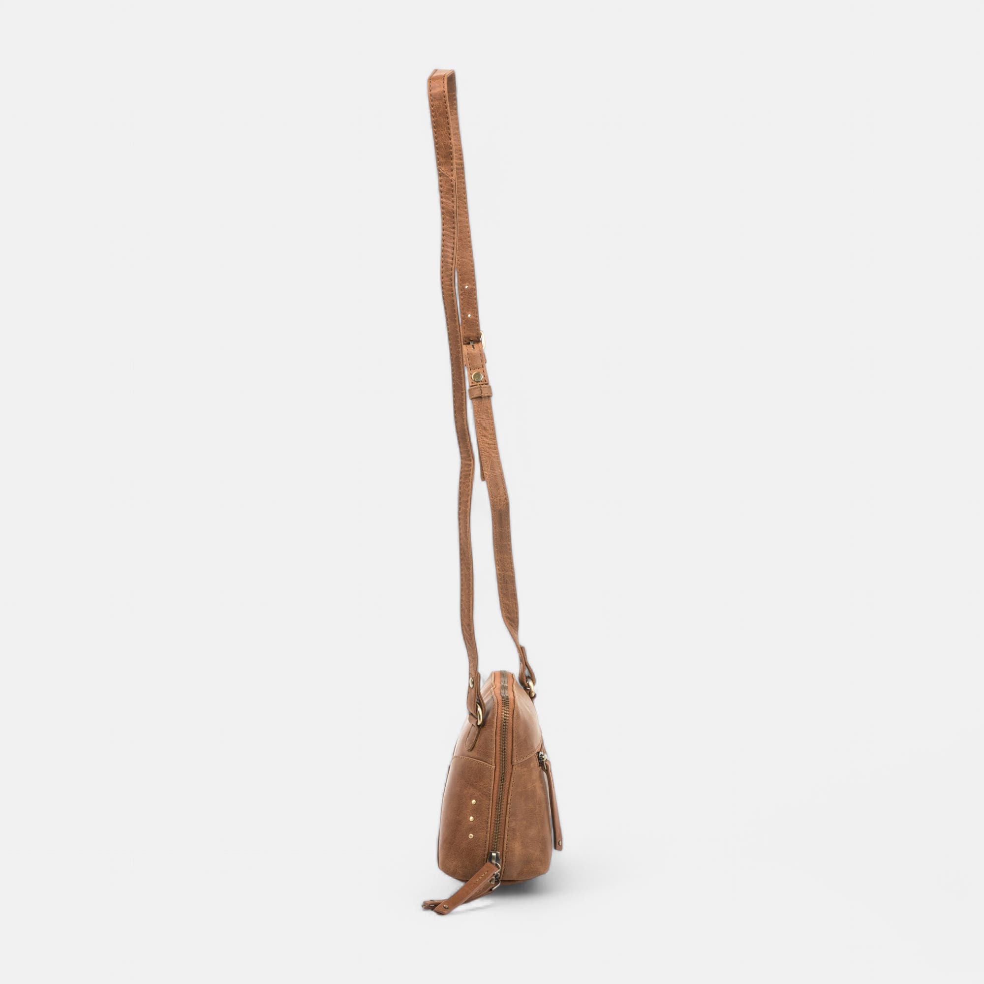 Sac bandoulière en cuir cognac