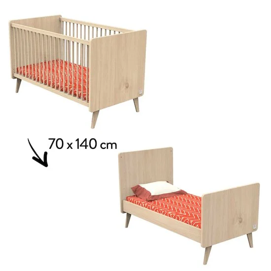 Arty Lit évolutif   Chêne suave        70 x 140 cm   de               Sauthon Baby's Sweet Home