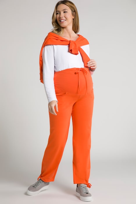 Bellieva-Sweatpants, extrabreiter Bund, Biobaumwolle