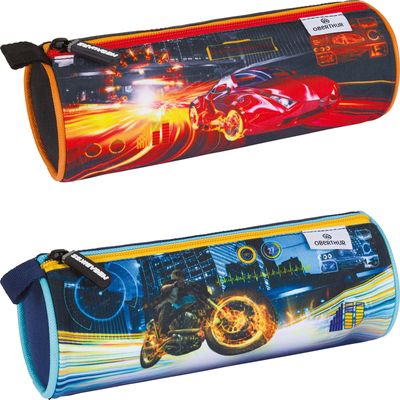 Trousse ronde Megacars / Megabikes - 1 compartiment - marine ou noir - Oberthur