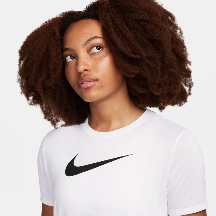 Nike Dame T-shirts Dri-FIT Regular Heathered Graphic Short Sleeve Tee Hvid