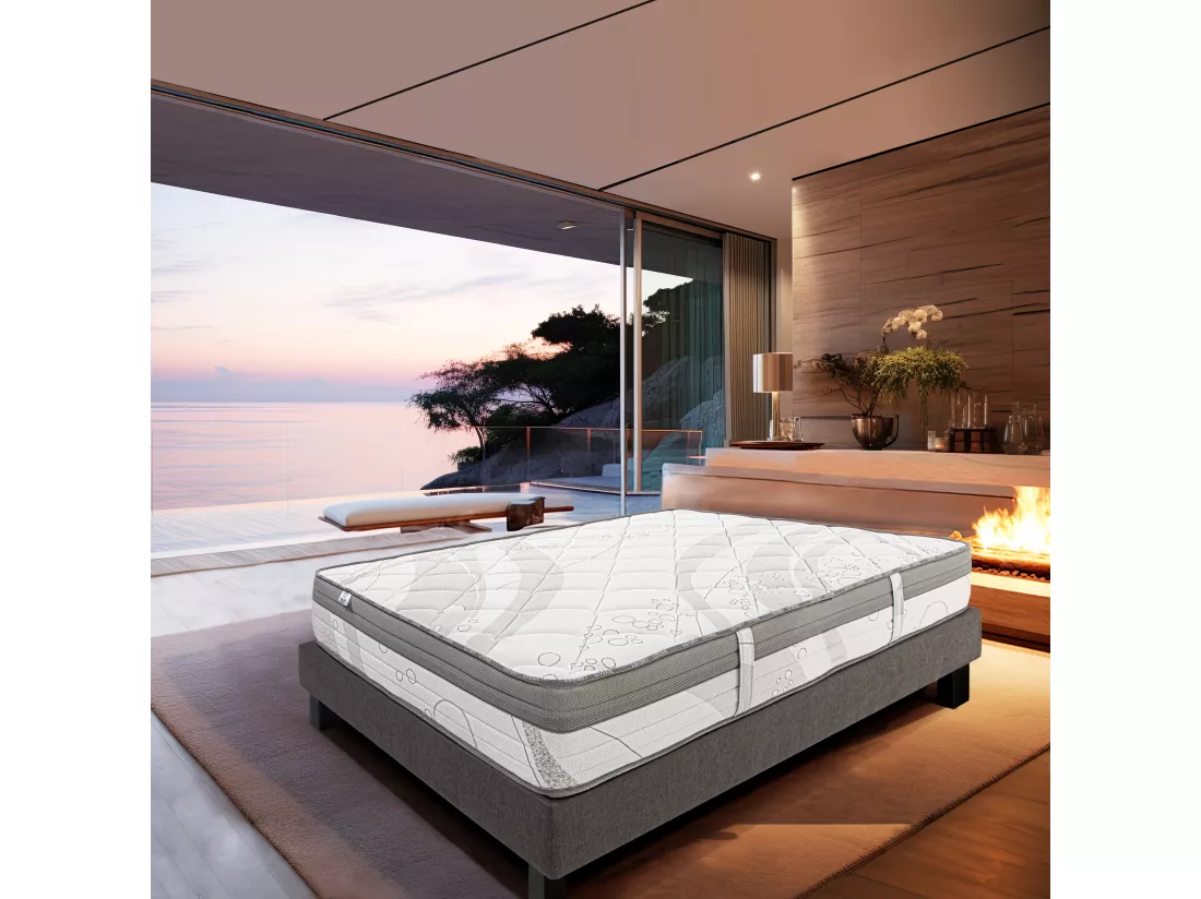 Matelas 180x200 cm, Relaxation, 26cm, Ressorts Ensachés, Soutien ferme