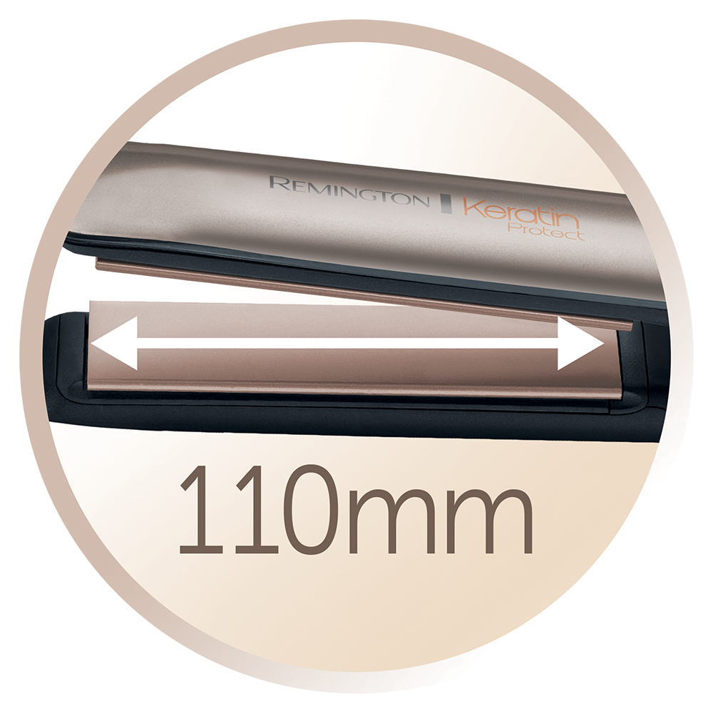 S8540 Haarglätter Keratin Protect PROMO Keramik Haar Streckeisen (45609560100) - Beige