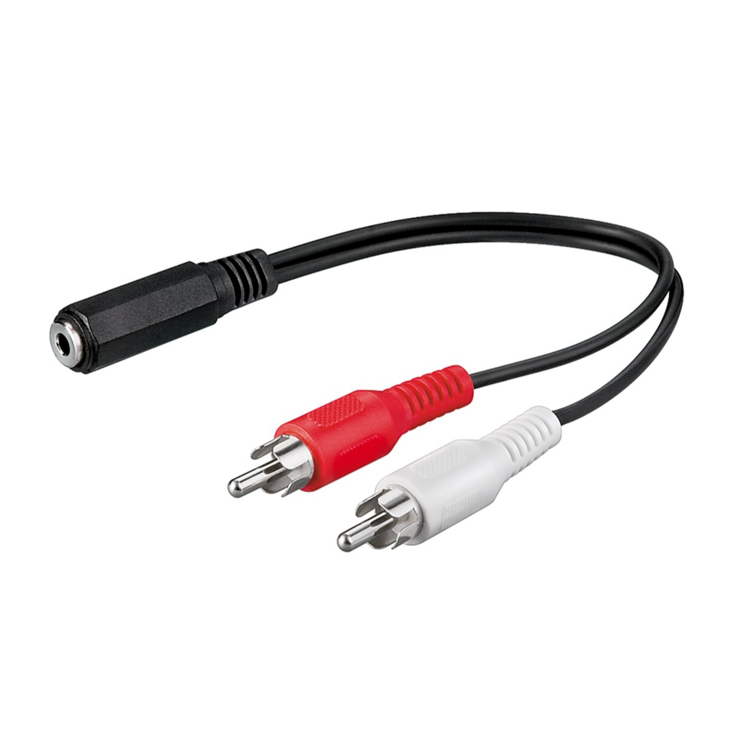 (20cm) 3.5mm Stereo Cinch Audiokabel Klinkekabel Aux-In (50092) - Schwarz