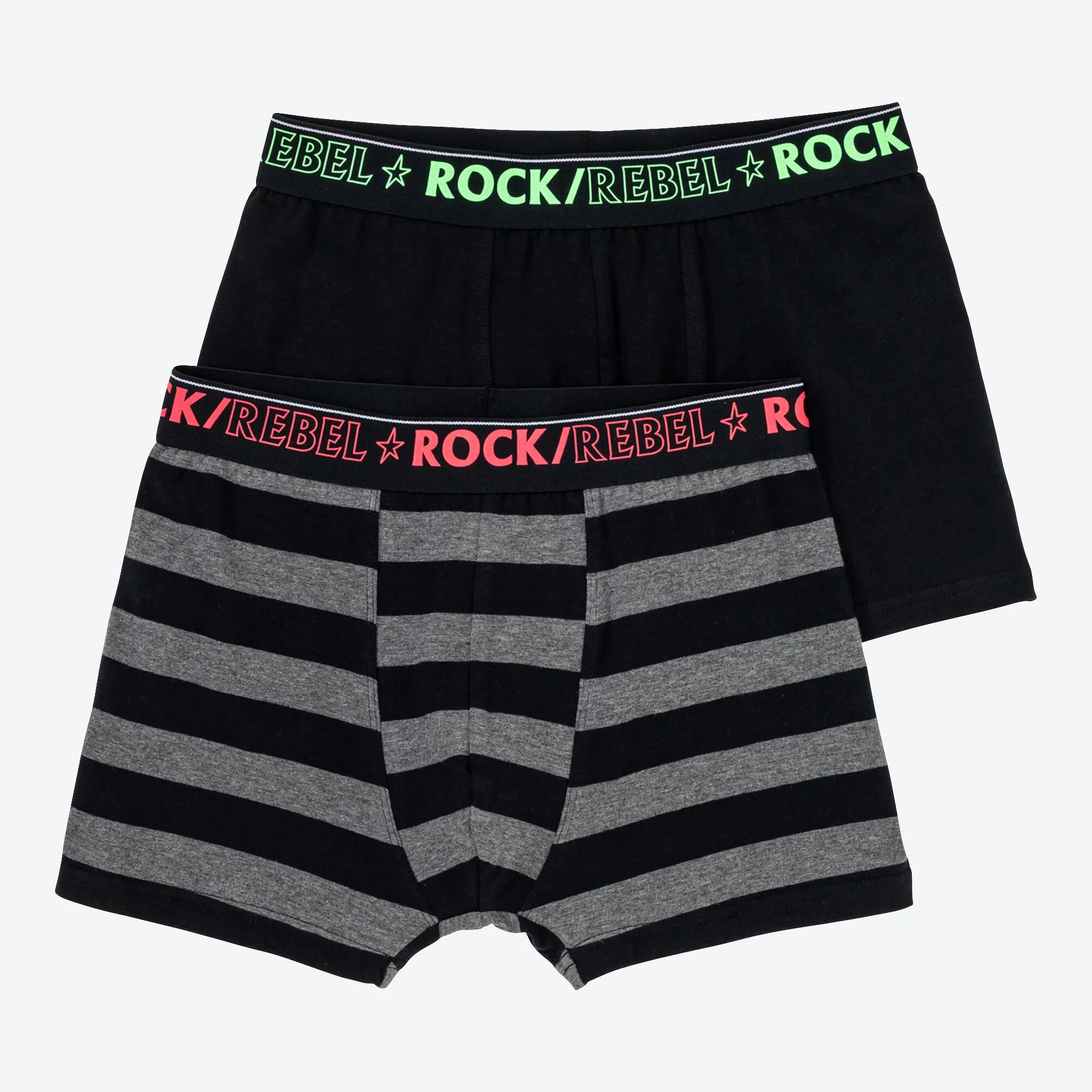 Jungen-Retroshorts mit Webbund, 2er-Pack
