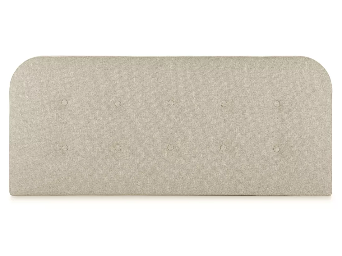 Tête de lit tapissée Saona 160x60 cm Couleur Beige, 8 cm d'épaisseur
