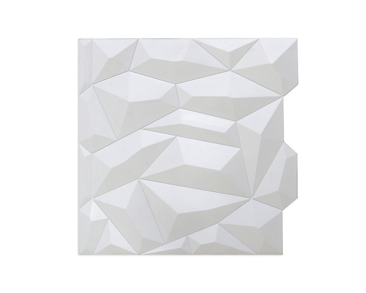 Panneau mural PVC 3D Glacier blanc 61 x 61 cm