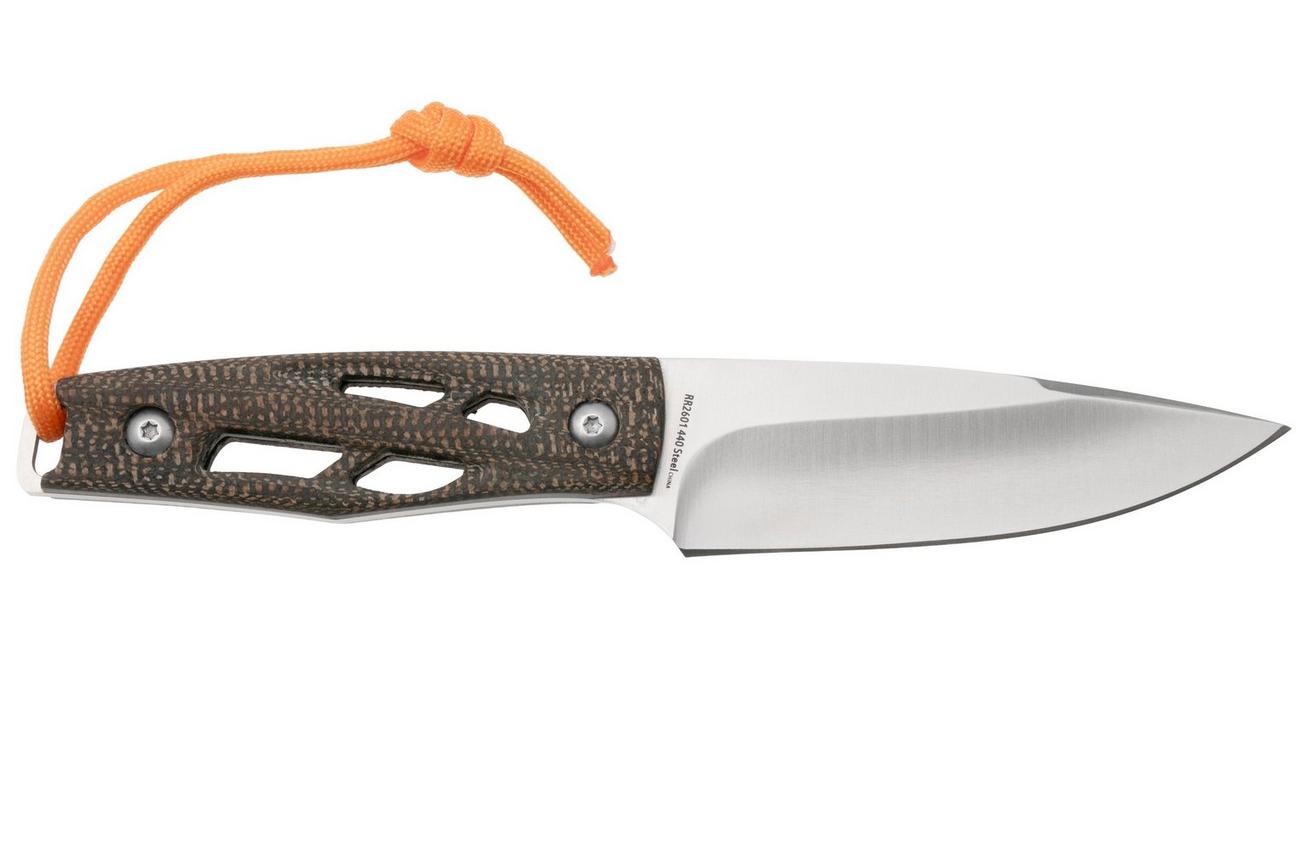 Rough Ryder RR2601 Satin 440, Brown Micarta, vaststaand mes