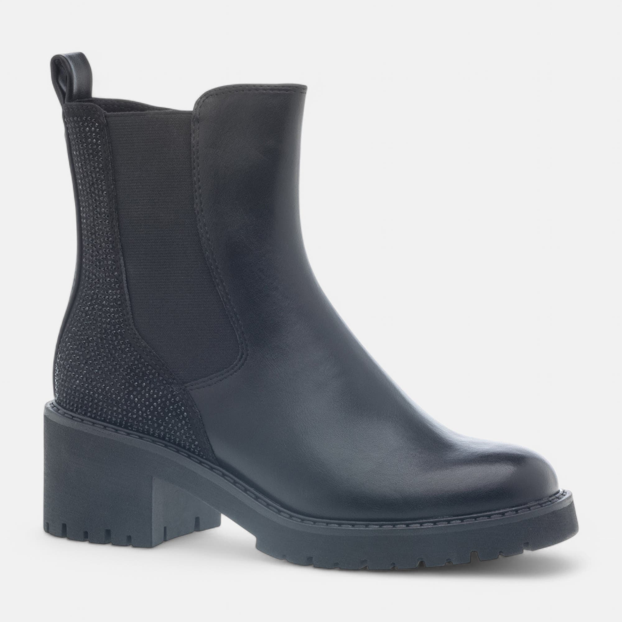 Boots chelsea à talon Femme noir