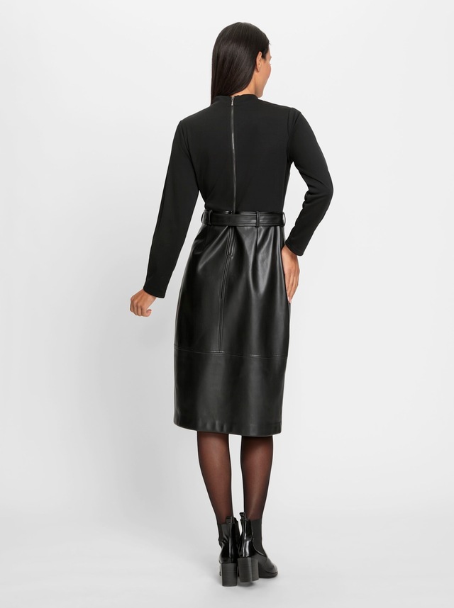 heine Lederkleid »Kleid« Eingrifftaschen