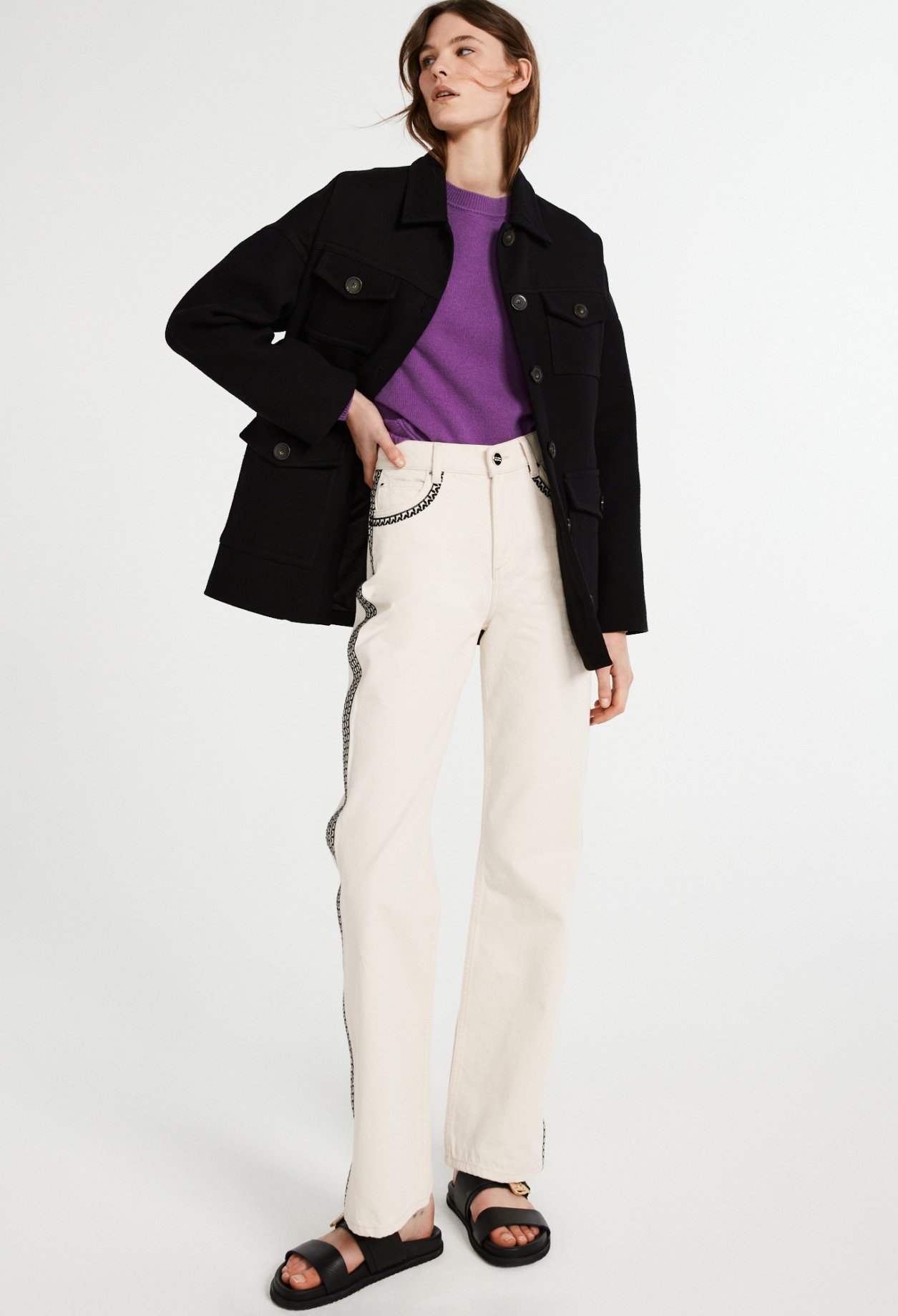 Veste ceinturee