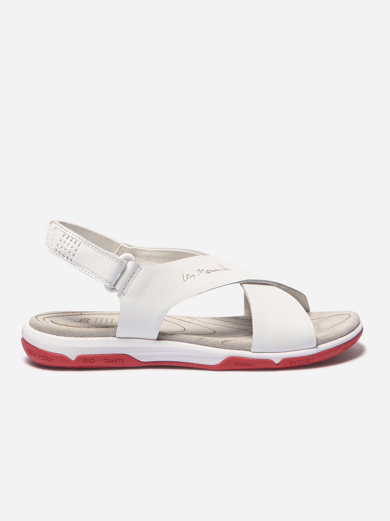 Sandales Femme Semelle Technique Cuir Blanc