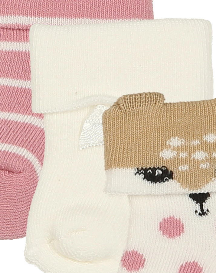 Erstlings-Socken REH 3D 3er-Pack in bunt
