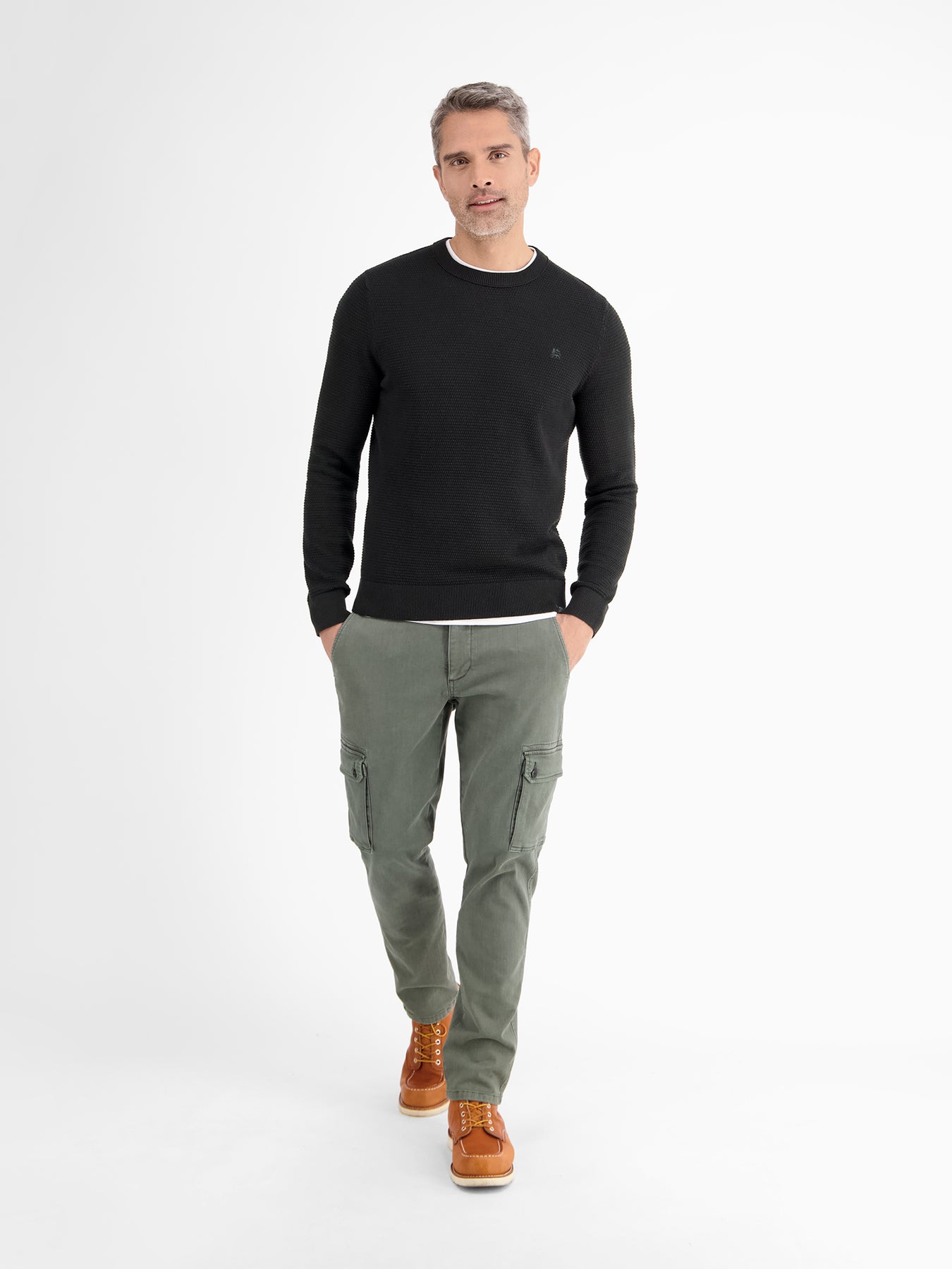Rundhals-Strickpullover aus nachhaltig produzierter Baumwolle