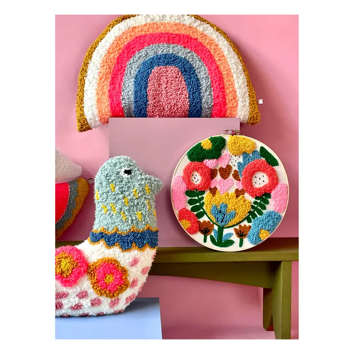 Chaumière Oiseau Coussin Arc-en-ciel