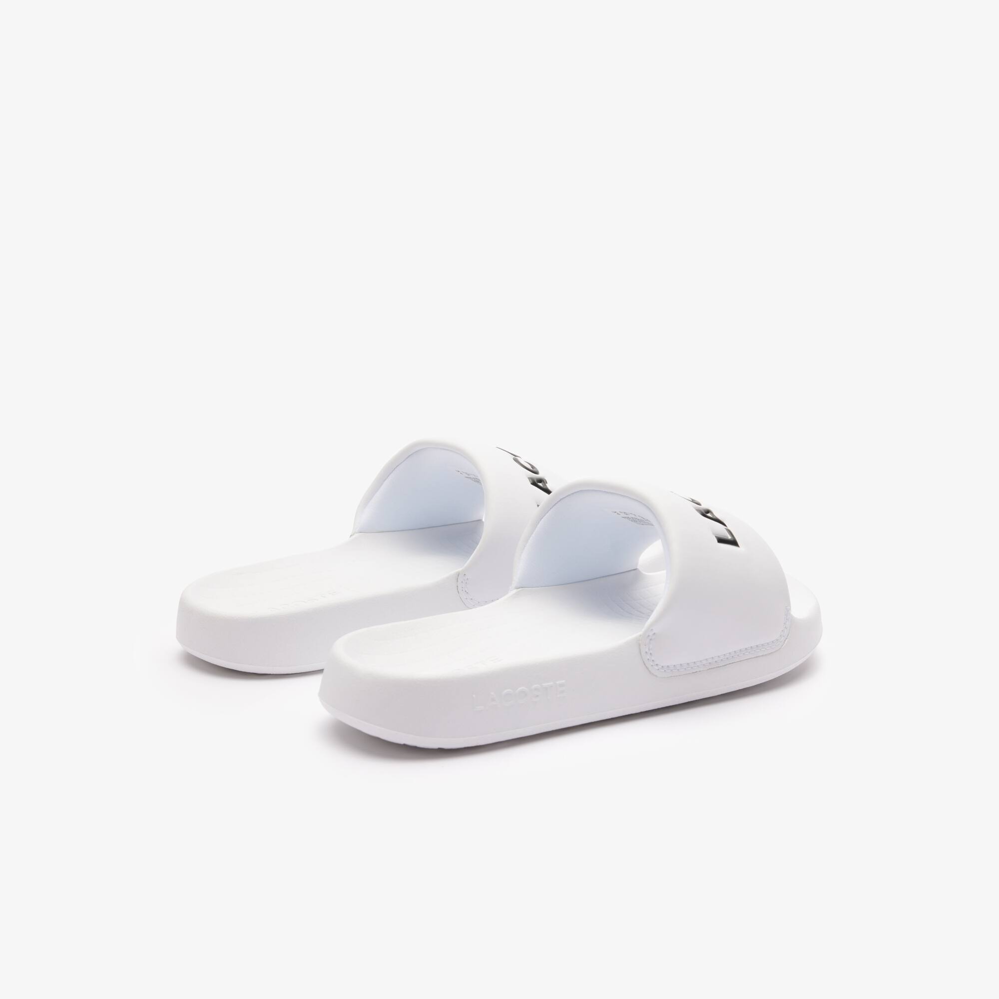 Claquettes Serve Slide 1. femme en tissu Claquettes & Sandales - Blanc - Lacoste - Femme