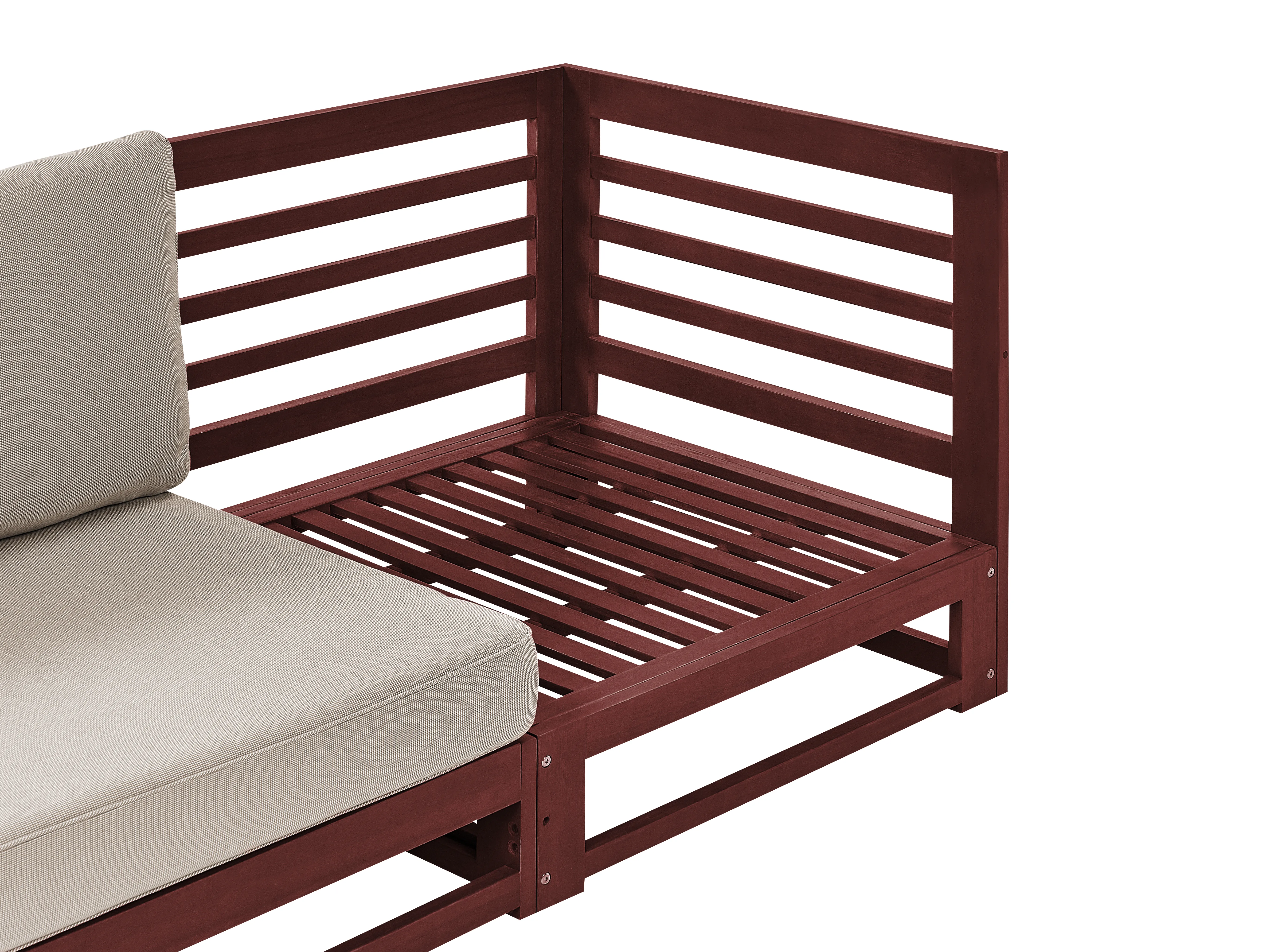 Tuin loungebank 2-zits TRANI modulair Gecertificeerd acaciahout Donkerrood