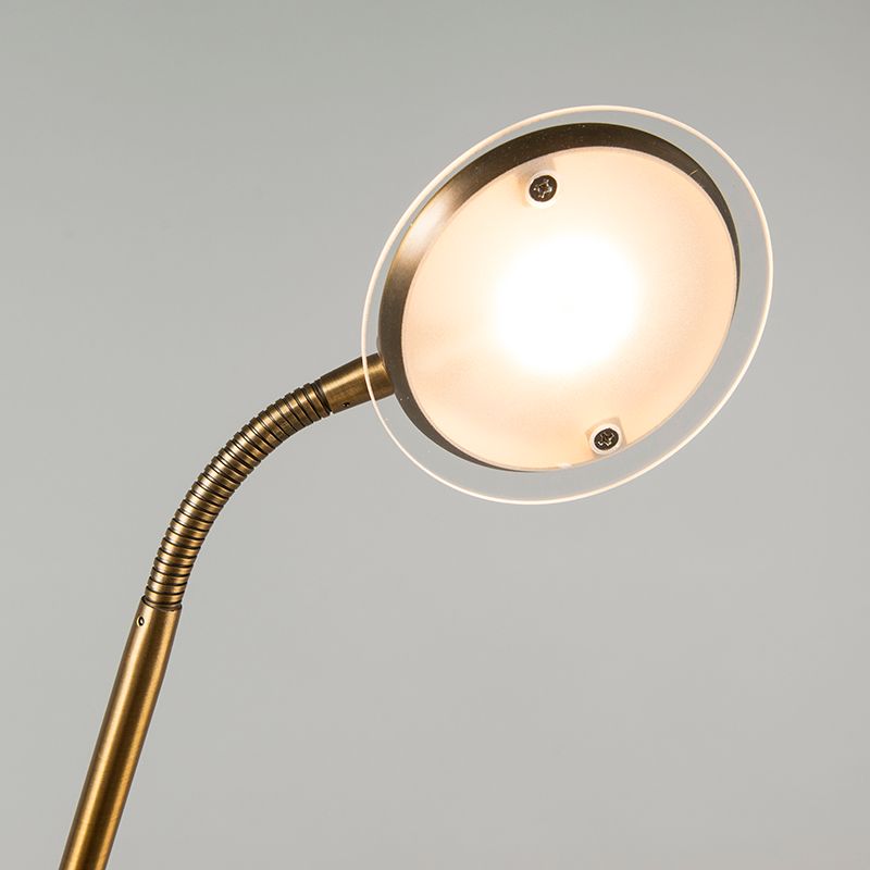 Moderne vloerlamp brons incl. LED - Eva
