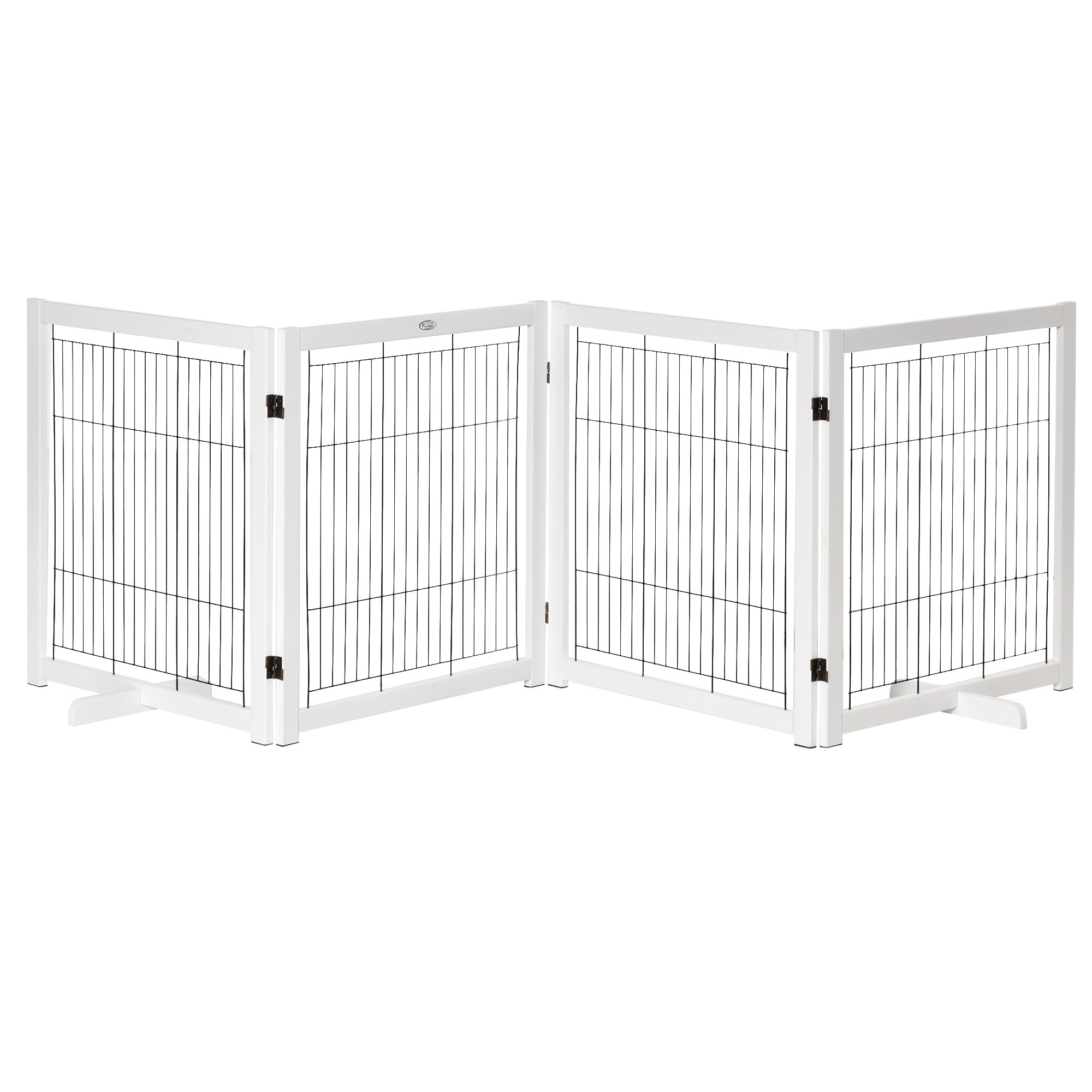 PawHut Absperrgitter mit Faltsystem bunt 305L x 35,5B x 82H cm
