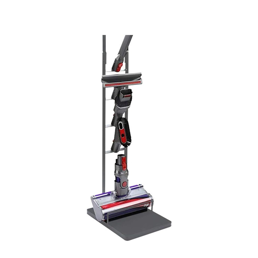 (127cm) Aluminium Akku Staubsauger Halterung Sauger Ständer für Dyson mit Rollen - Schwarz