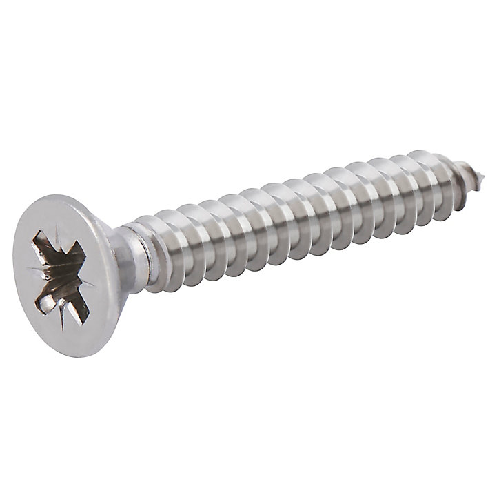 Vis autoperceuses fraisées en acier inoxydable A2, 4,8x32 mm - 25 pièces