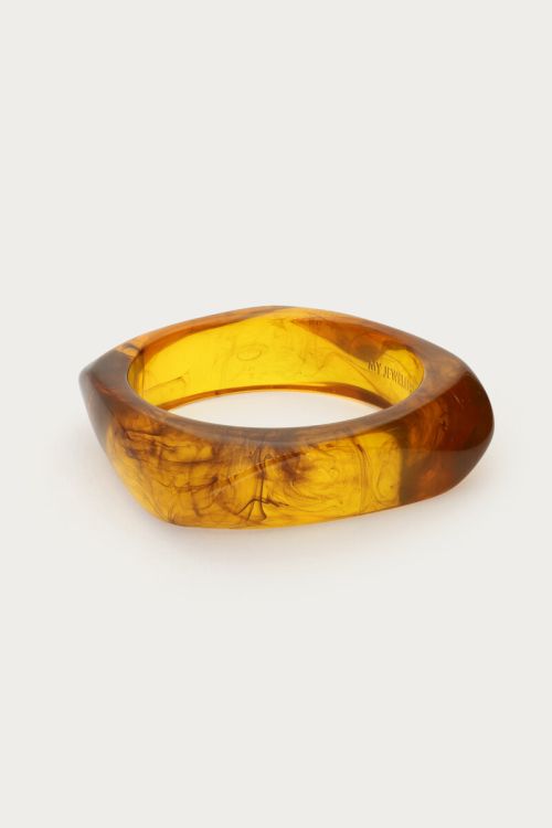 Bruine melange resin bangle